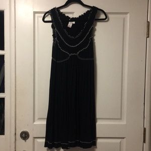 Black and White ruffle Jersey dress